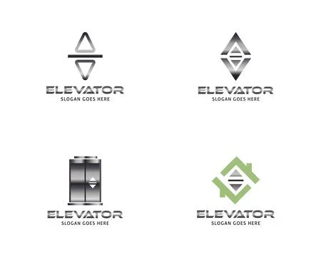 Set of Lift or elevator logo vector template Stock Illustration
