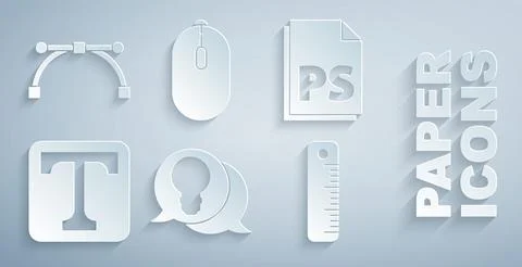 Set Light bulb with concept of idea, PS File document, Text, Ruler, Computer Stock Illustration