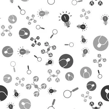 Set Light bulb with concept of idea, Magnifying glass, Create account screen and Stock Illustration