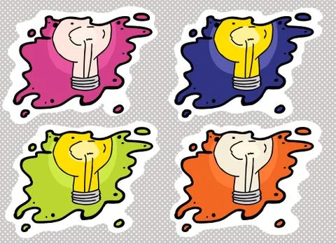 Set of Light Bulb Icons Stock Illustration
