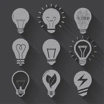 Set Light Bulb Stock Illustration