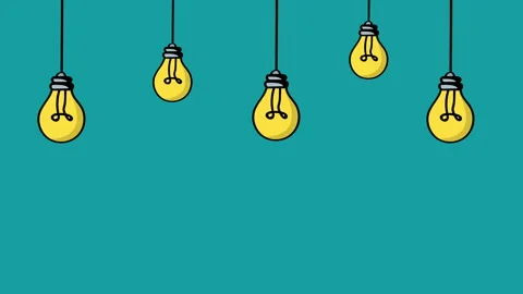 Set of light bulbs animation Video stock 229154955