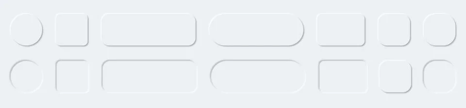 Set of light buttons Illustrazione stock