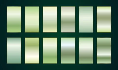 Set of light green gradient Stockillustratie