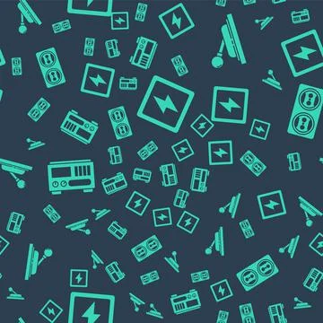 Set Lightning bolt, Electrical panel, Electrical measuring instruments and 스톡 일러스트