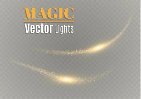 A set of lightning Magic and bright light effects. Vector illustration Stock Illustration
