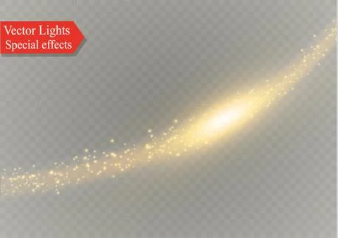 A set of lightning Magic and bright light effects. Vector illustration Stock Illustration