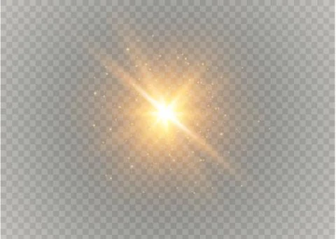 A set of lightning Magic and bright light effects. Vector illustration Stock Illustration