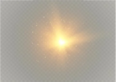 A set of lightning Magic and bright light effects. Vector illustration Stock Illustration