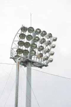A set of lights for stadium Foto stock