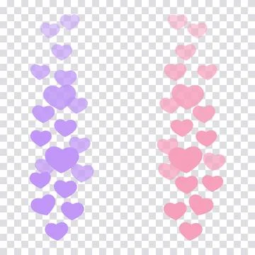 A set of likes in the live stream is a flying up icon heart. The likes user c Illustrazione stock