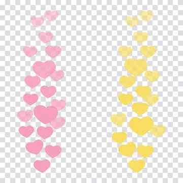 A set of likes in the live stream is a flying up icon heart. The likes user c Illustrazione stock