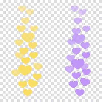 A set of likes in the live stream is a flying up icon heart. The likes user c Illustrazione stock