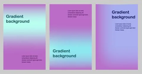 Set of lilac gradient backgrounds Stock Illustration