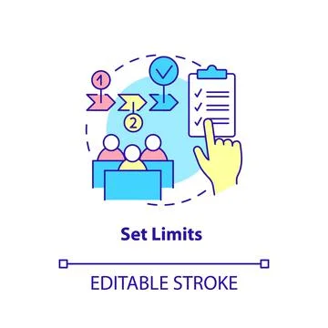Set limits concept icon Ilustración de archivo