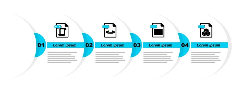 Set line 3DS file document, XLS, XML and JS icon. Vector Stock Illustration