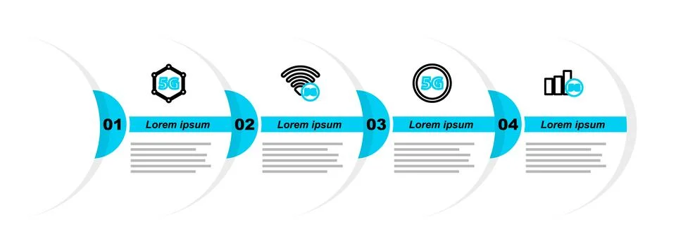 Set line 5G network, Globe Sim Card,  and  icon. Vector Illustrazione stock
