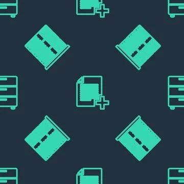 Set line Add new file, Server, Data, Web Hosting and Furniture nightstand on  Stock Illustration