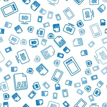 Set line AE file document, Graphic tablet and Speech bubble with text 3D on Stock Illustration