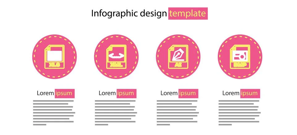 Set line AI file document, BMP, XML and XLS icon. Vector Illustration