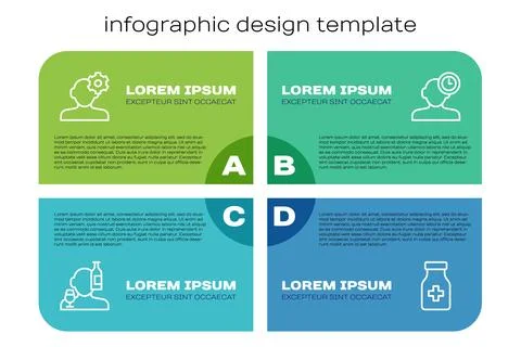Set line Alcoholism Solution problem in psychology Sedative pills and Insomni Stock Illustration
