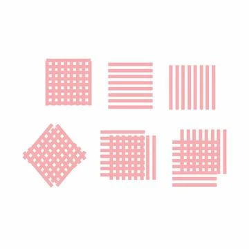 Set line art background in different way vector illustration Illustrazione stock