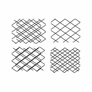 Set line art rectangle shape background vector illustration Illustrazione stock