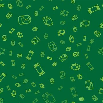 Set line Baseball cap, Longboard or skateboard and Knee pads on seamless pattern Illustrazione stock