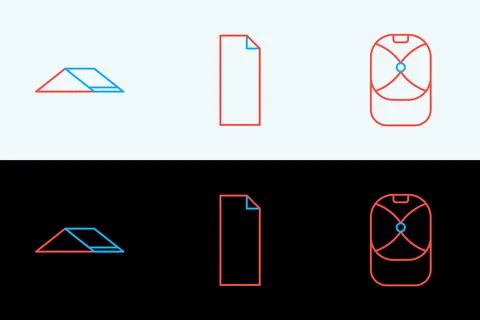 Set line Baseball cap, Skate park and Grip tape on skateboard icon. Vector Ilustración de archivo