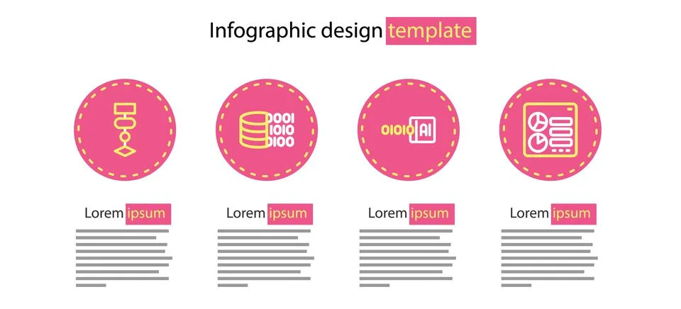 Set line Binary code, Computer api interface, and Algorithm icon. Vector Stock Illustration