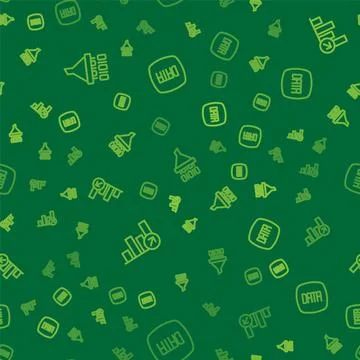 Set line Binary code, Financial growth and Data analysis on seamless pattern Stock Illustration