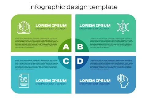 Set line Binary code, Laptop with art store app, NFT Digital crypto and Stockillustratie