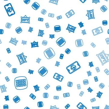 Set line Binary code Mobile with art store app and NFT Digital crypto on seam Stock Illustration