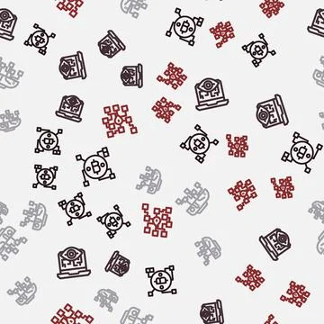 Set line Blockchain technology Bitcoin, Computer vision, Humanoid robot and Ilustración de archivo