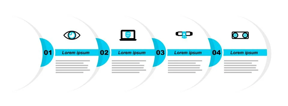Set line Bluetooth connected, Diploma rolled scroll, Server with shield and.. Stock Illustration