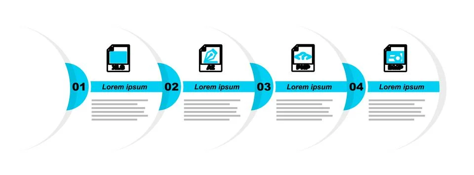 Set line BMP file document, PHP, AI and XLS icon. Vector イラスト素材