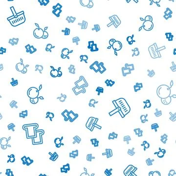 Set line Bread toast, Picnic basket and Fruit on seamless pattern. Vector 스톡 일러스트