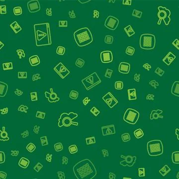 Set line Browser with exclamation mark, Search cloud computing and Binary code Stock Illustration