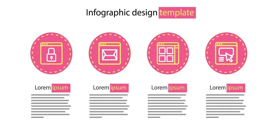 Set line Browser files, UI or UX design, Website and mail and Secure your with Stockillustratie