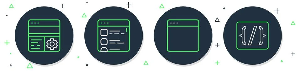 Set line Browser files, window, Debugging and Programming language syntax i.. Stock Illustration