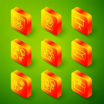 Set line Browser files, Worker location, Chalkboard, Project team base, Two Stock Illustration