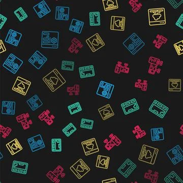 Set line Browser setting, Keyboard, Cloud technology data transfer and Comput Stock Illustration