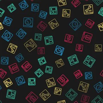 Set line Browser window, Web developer programming code, setting and Online.. Stockillustratie