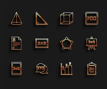 Set line Calculation, Calculator, Graph, schedule, chart, diagram, Mathematics Stock Illustration