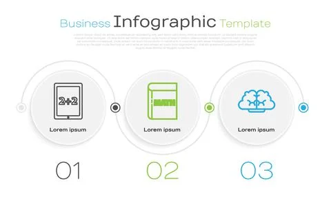 Set line Calculation, Triangle math and Graph, schedule, chart, diagram Stock Illustration