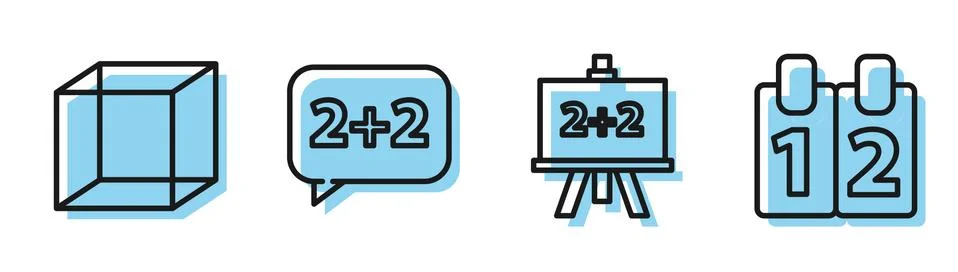 Set line Calculator, Function mathematical symbol, Graph, schedule, chart Stock Illustration