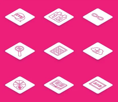 Set line Calculator, Mathematics function cosine, Function mathematical symbol Stock Illustration