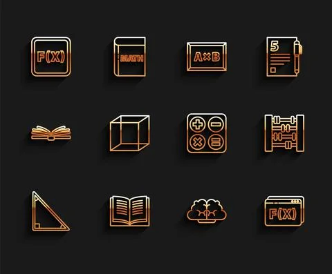 Set line Calendar, Equation solution, Graph, schedule, chart, diagram, Geometric Stock Illustration