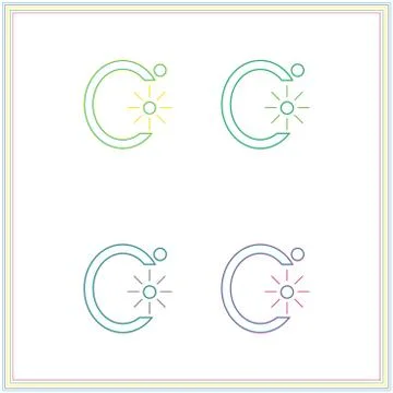 Set line Celsius icon isolated on  white background. Stock Illustration