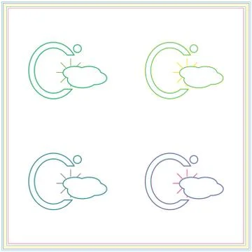 Set line Celsius icon isolated on  white background. Vector Illustration Stock Illustration